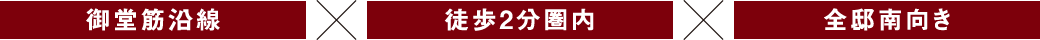 御堂筋沿線／徒歩2分圏内／全邸南向き