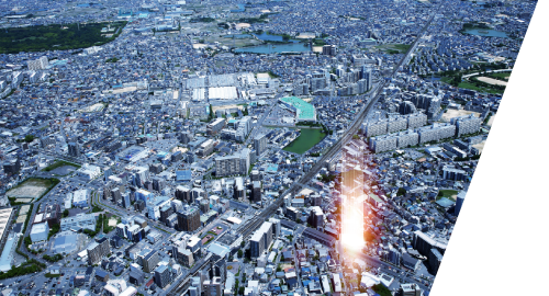 現地周辺の航空写真