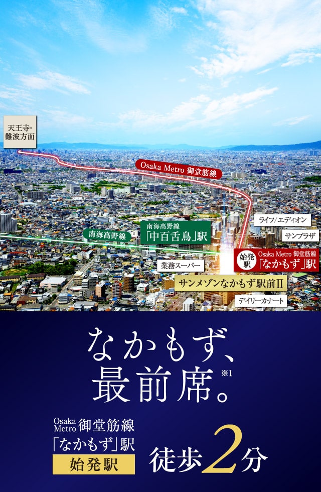 南海高野線・泉北高速鉄道「中百舌鳥」駅